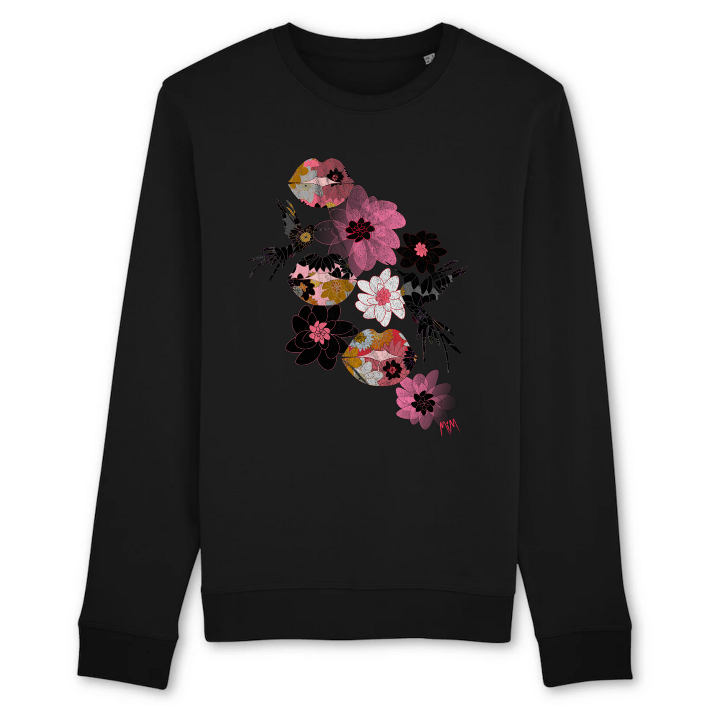 Kiss It Collection: Lip Collage Deux - Organic Cotton and Recycled Polyester Unisex Sweatshirt