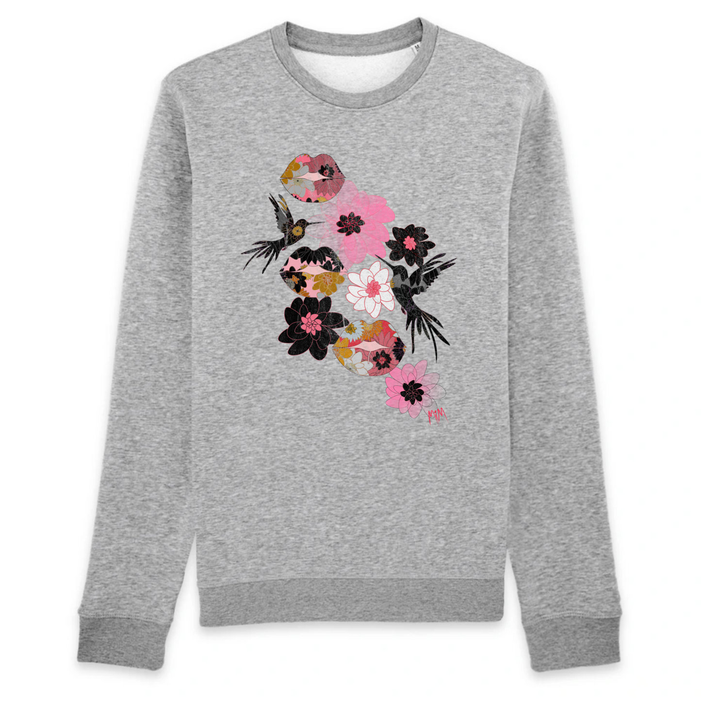 Kiss It Collection: Lip Collage Deux - Organic Cotton and Recycled Polyester Unisex Sweatshirt