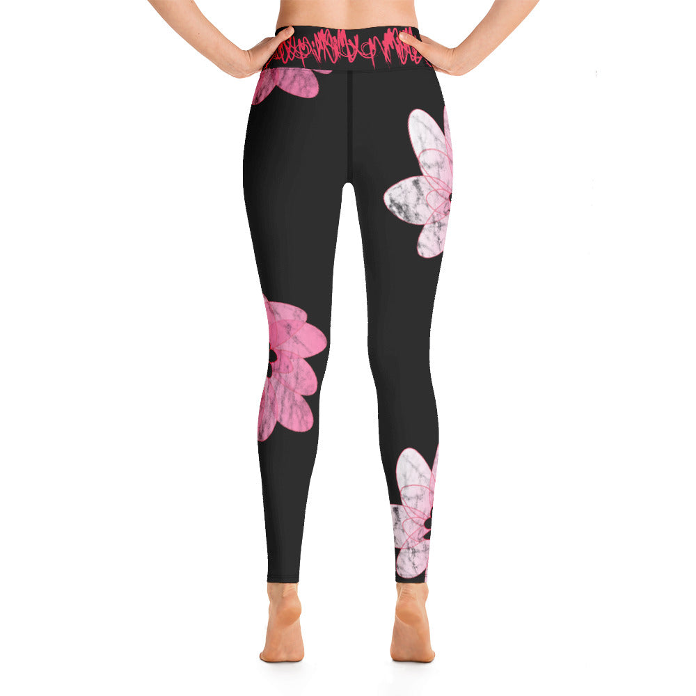 Kiss It Collection: Lip Collage Deux - High-Waisted Yoga Leggings w/inside pocket