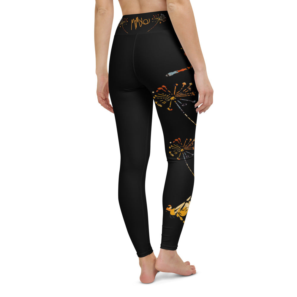 The Autumn Dragonfly Collection: High-Waisted Yoga Leggings w/Inside Pocket