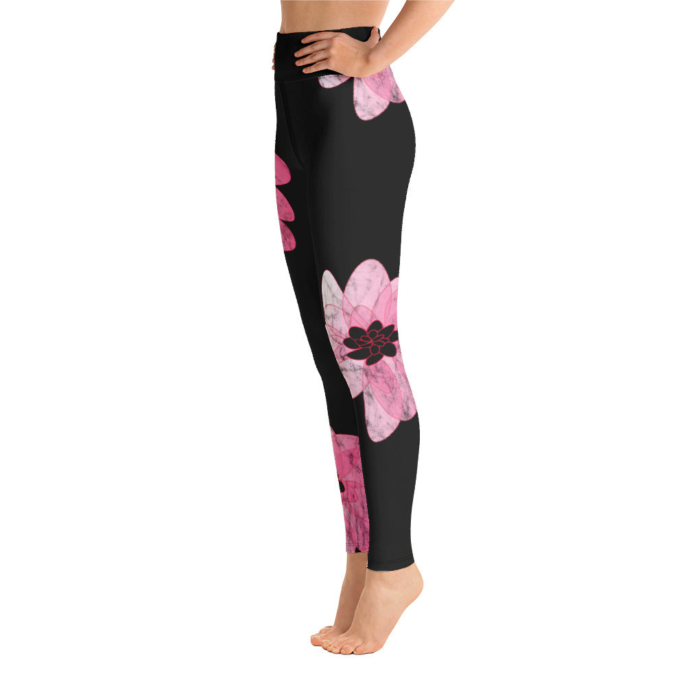 Kiss It Collection: Lip Collage Deux - High-Waisted Yoga Leggings w/inside pocket