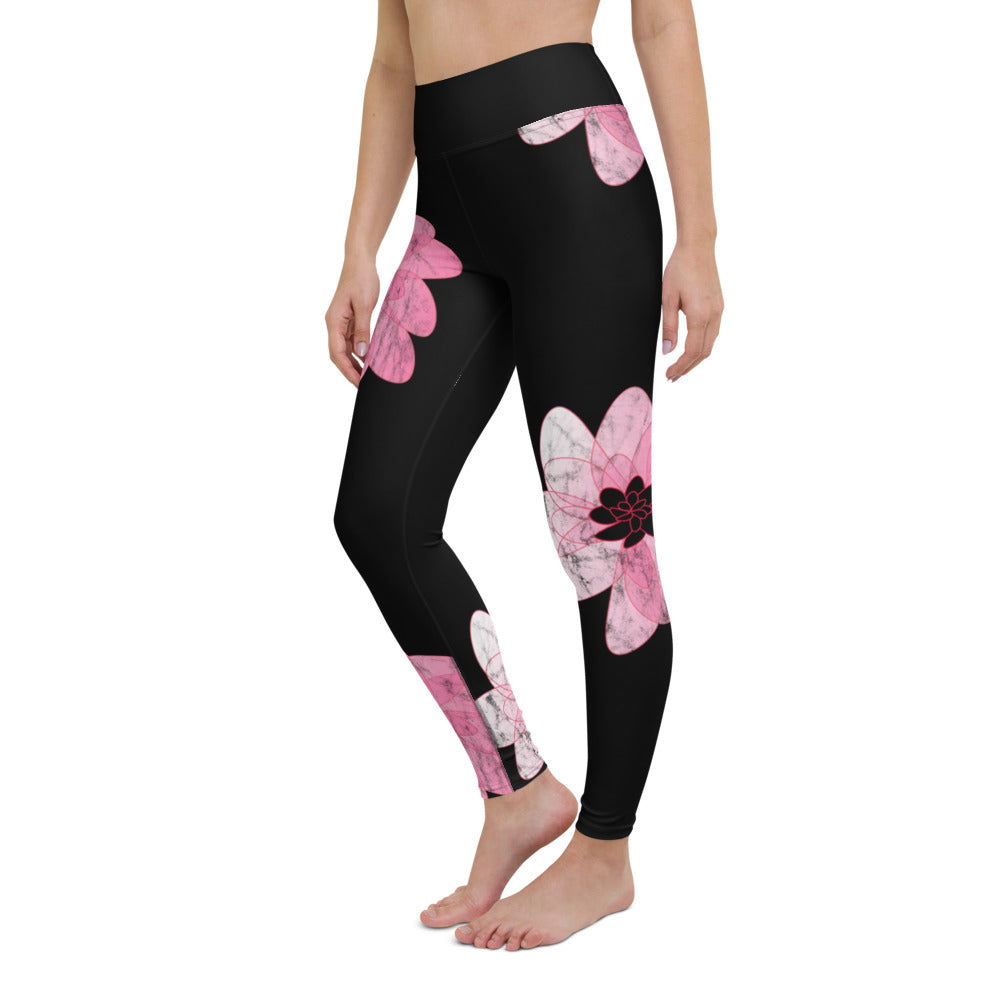 Kiss It Collection: Lip Collage Deux - High-Waisted Yoga Leggings w/inside pocket