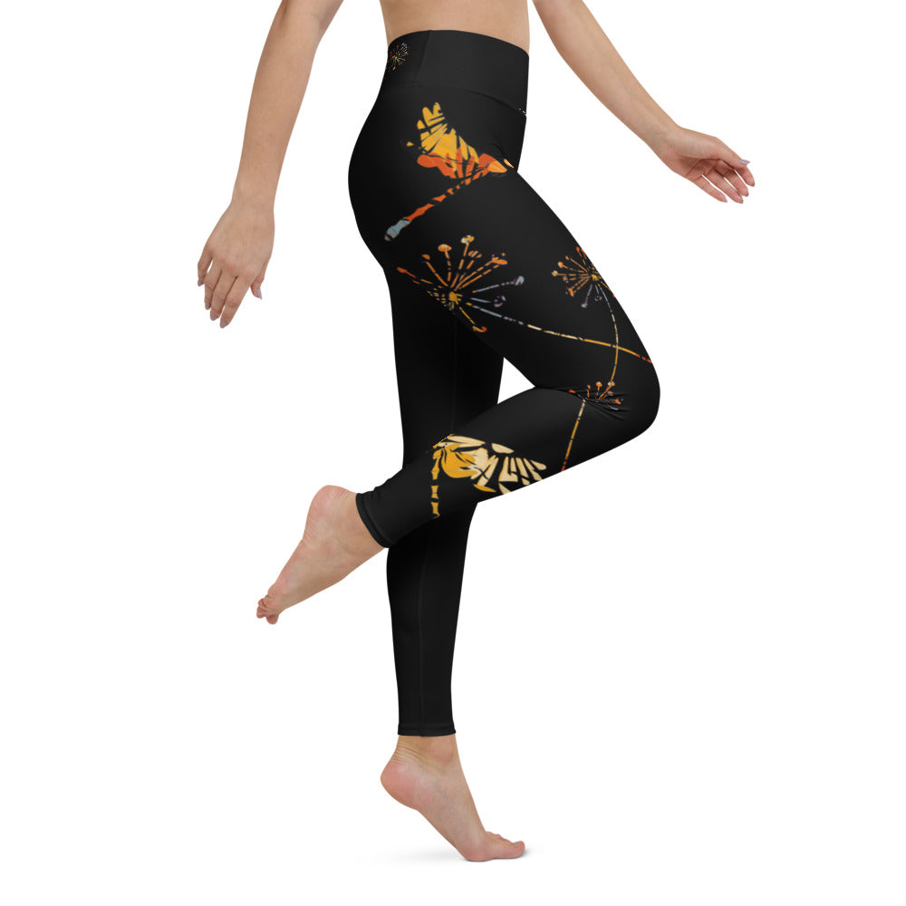 The Autumn Dragonfly Collection: High-Waisted Yoga Leggings w/Inside Pocket