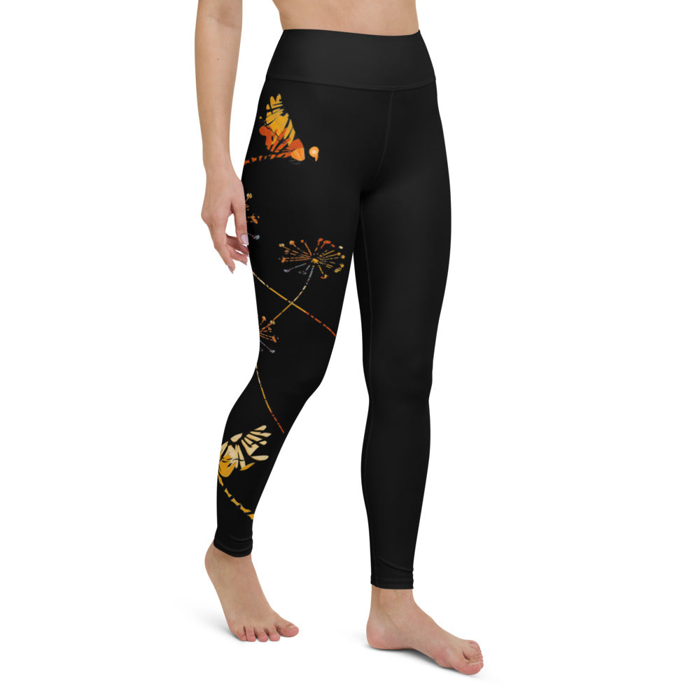 The Autumn Dragonfly Collection: High-Waisted Yoga Leggings w/Inside Pocket