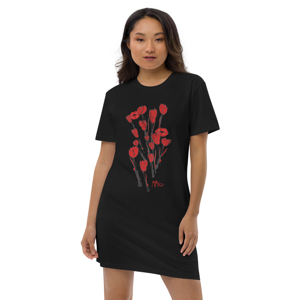 lips t shirt dress Juneteenth T-shirt Dress with Bold Lips