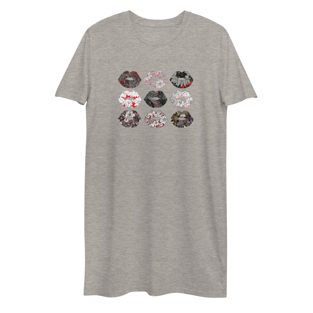 Kiss It Collection: Fancy Lips Organic Cotton T-Shirt Dress