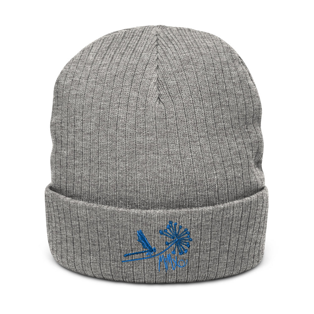 Blue Dande: Recycled cuffed beanie