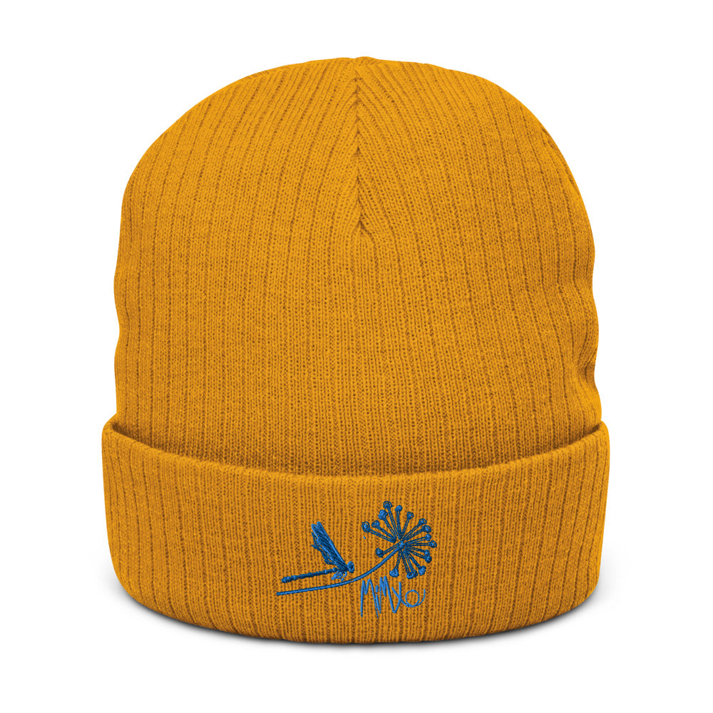 Blue Dande: Recycled cuffed beanie