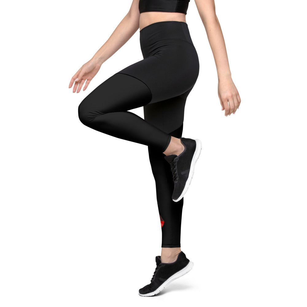 Kiss It Collection: Lip Collage - Sports Leggings