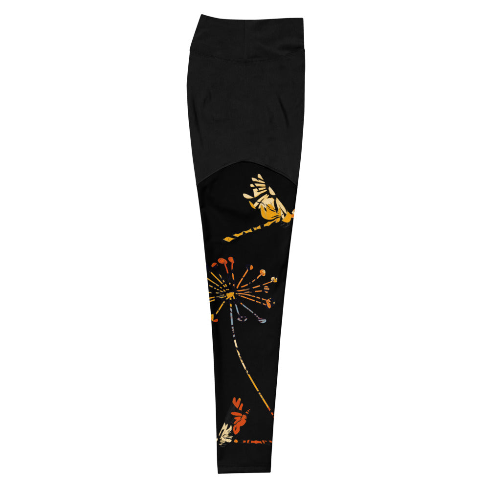 The Autumn Dragonfly Collection: Multiple Designs Sports Leggings