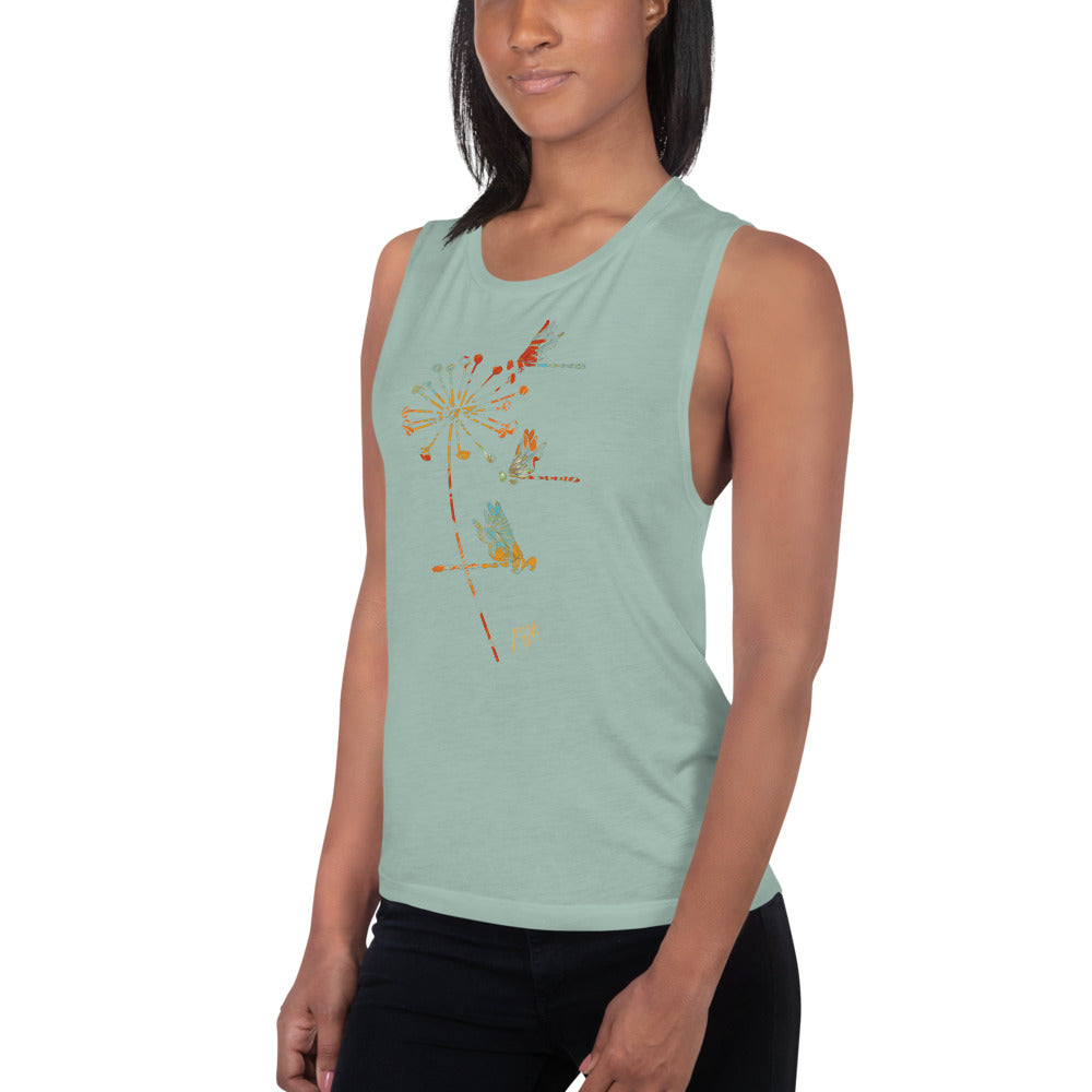 The Autumn Dragonfly Collection: Ladies’ Muscle Tank