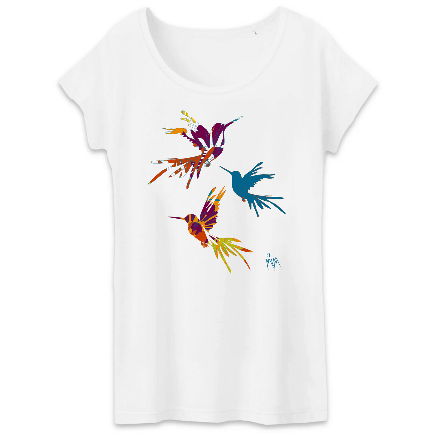Simple Wear by MiM: Hummingbird Jazz - Women's Organic Cotton Scoop Neck Tee