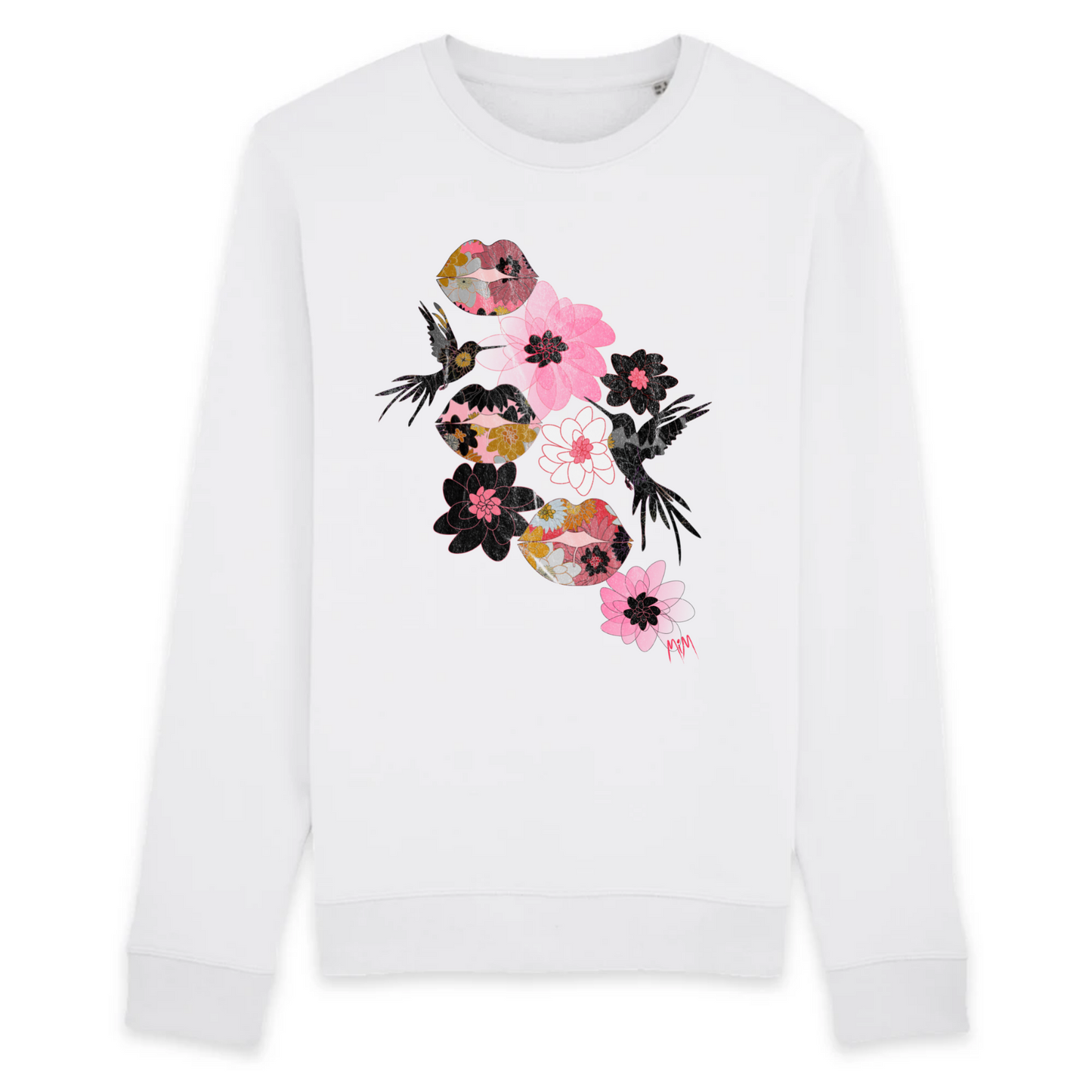 Kiss It Collection: Lip Collage Deux - Organic Cotton and Recycled Polyester Unisex Sweatshirt