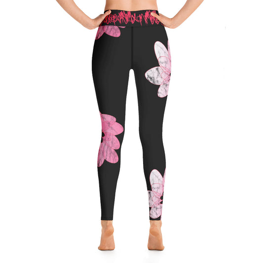 Kiss It Collection: Lip Collage Deux - High-Waisted Yoga Leggings w/inside pocket