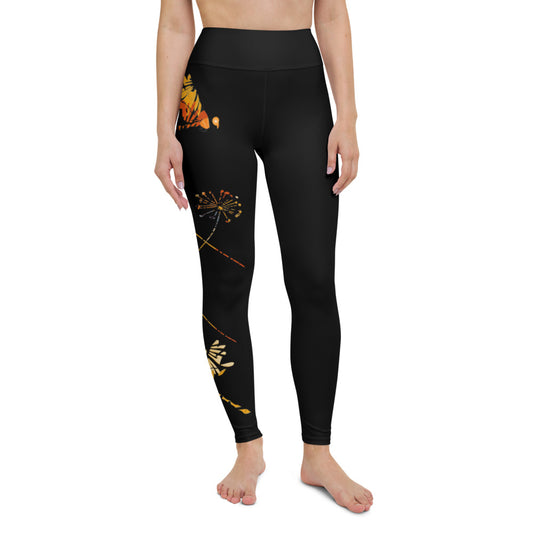 The Autumn Dragonfly Collection: High-Waisted Yoga Leggings w/Inside Pocket