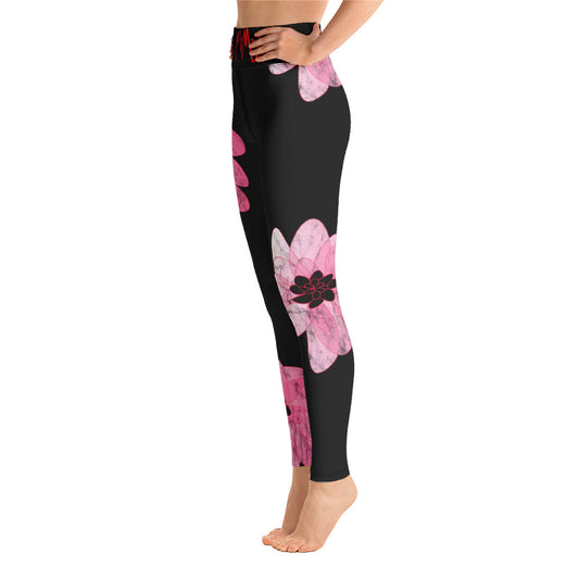 Kiss It Collection: Lip Collage Deux - High-Waisted Yoga Leggings w/inside pocket