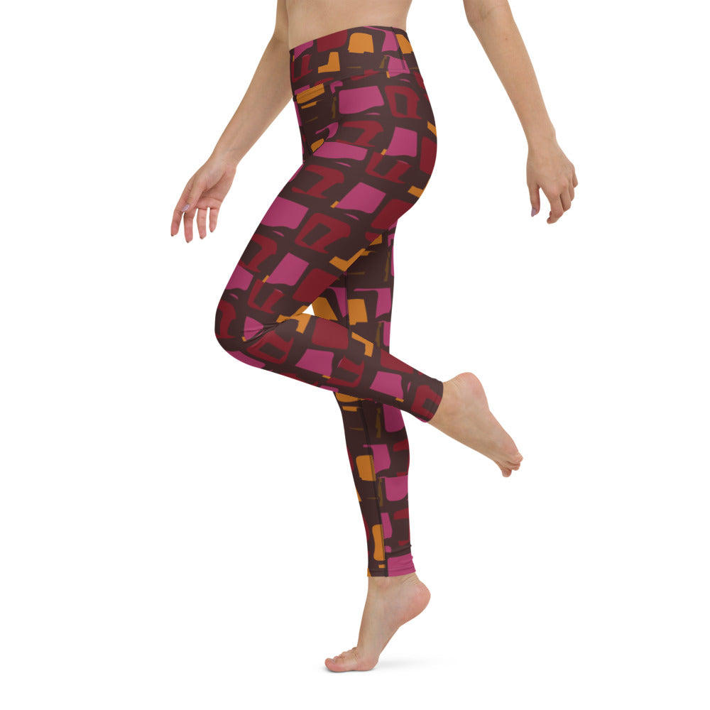 Pieces of Art Shattered: High-Waisted Yoga Leggings w/Inside Pocket