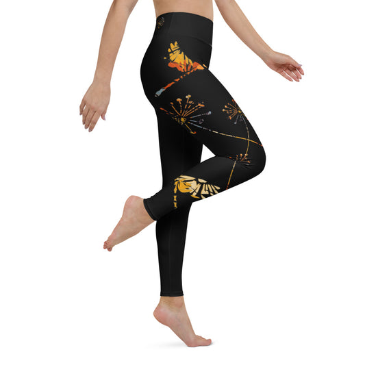 The Autumn Dragonfly Collection: High-Waisted Yoga Leggings w/Inside Pocket