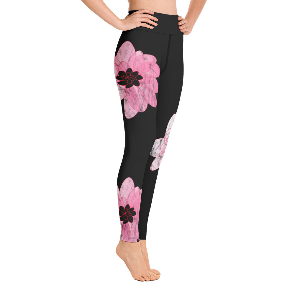 Kiss It Collection: Lip Collage Deux - High-Waisted Yoga Leggings w/inside pocket