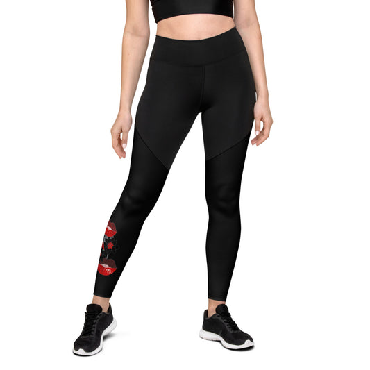 Kiss It Collection: Lip Collage - Sports Leggings