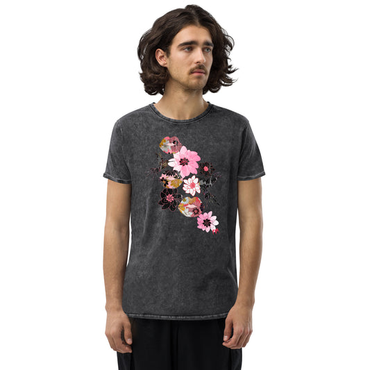Lip Collage Deux: Unisex Denim T-Shirt