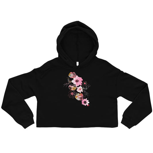 Kiss It Collection: Lip Collage Deux - Raw Hem Crop Hoodie
