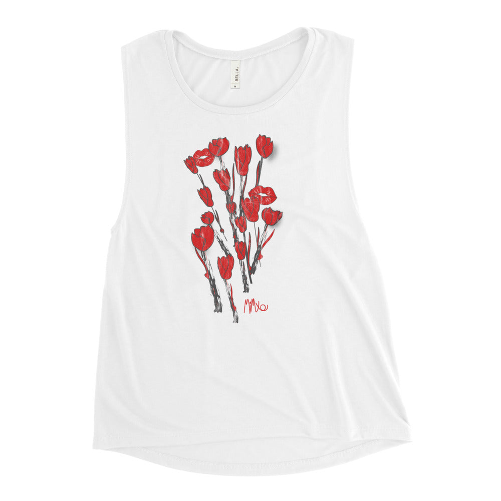 Kiss It Collection: Two-Lips Ladies’ Muscle Tank